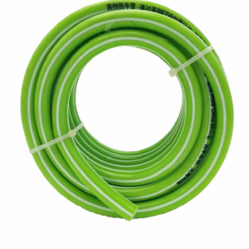 Kolorowy elastyczny wąż ogrodowy z PCV wzmocniony oplotem z tworzywa sztucznego